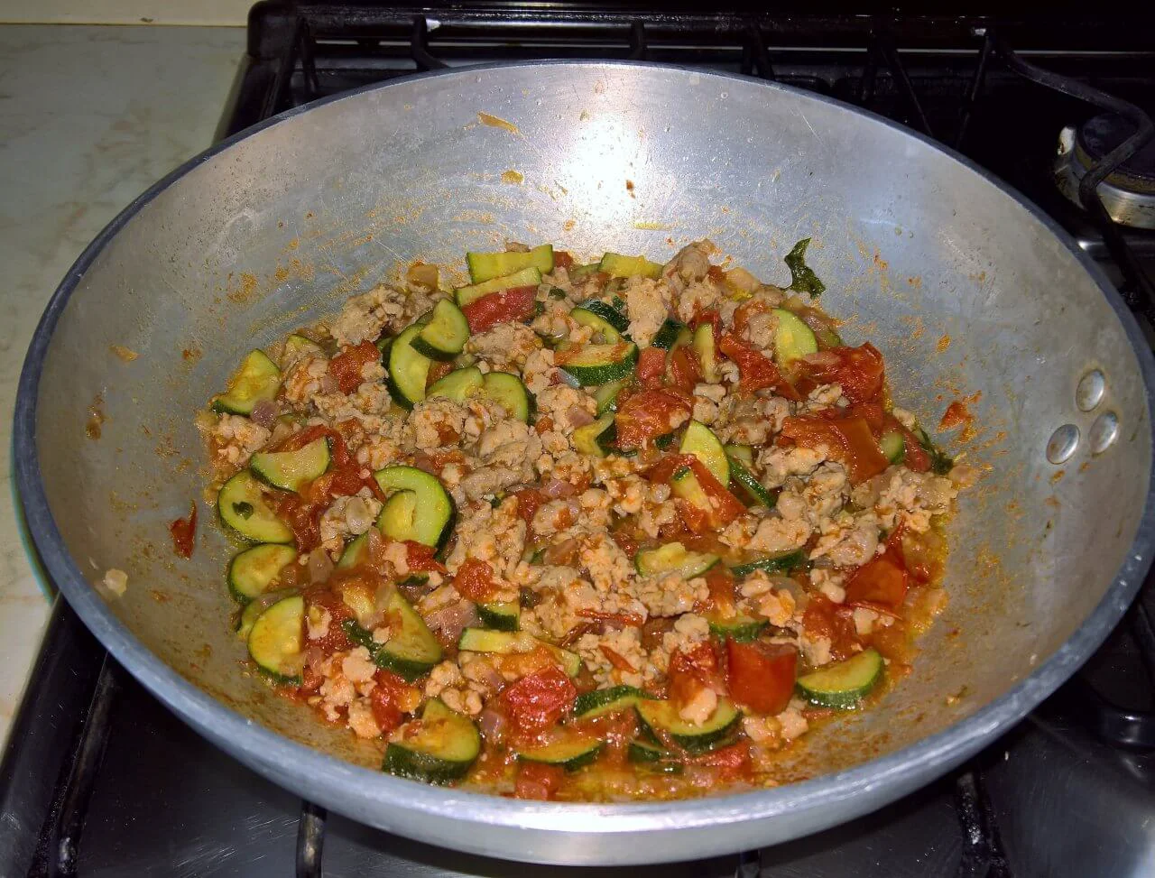 Farro salsiccia e zucchine